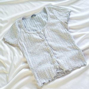 Brandy Melville top Floral Blue